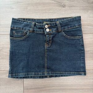 Vintage Y2K Latino Dark Blue Denim Mini Skirt
